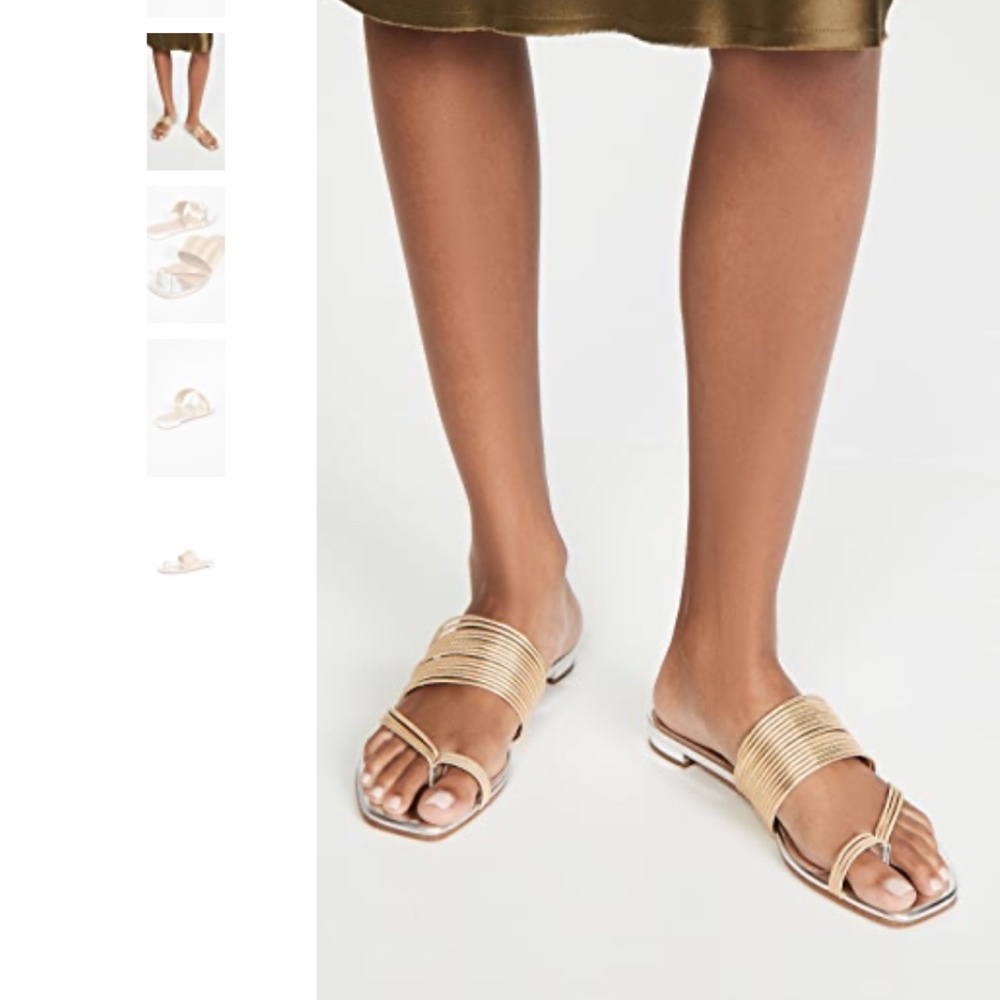 Aquazzura Gold Strappy Sandals